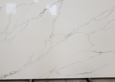 Calacatta Rocky Quartz slab for custom countertop