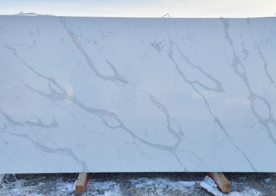 Calacatta Roma Quartz slab for custom countertop