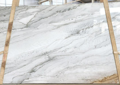 Infinity White Quartzite slab for custom countertop