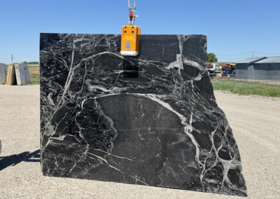 Jurassic Black granite slab for custom countertop